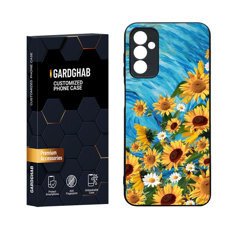 کاور گارد قاب مدل دورژله ای پشت گلس هنری مناسب برای گوشی موبایل سامسونگ Galaxy M13 4G