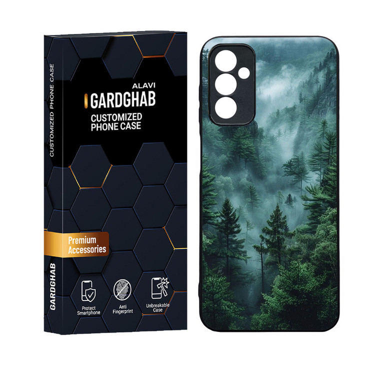 کاور گارد قاب علوی دورژله ای پشت گلس مدل منظره و طبیعت مناسب برای گوشی موبایل سامسونگ Galaxy F13
