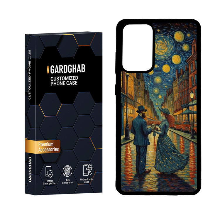 کاور گارد قاب مدل پشت گلس هنری مناسب برای گوشی موبایل سامسونگ Galaxy A72