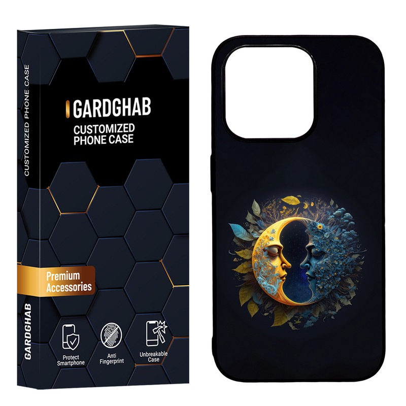 کاور گارد قاب مدل پشت گلس هنری مناسب برای گوشی موبایل اپل iPhone 15 Pro