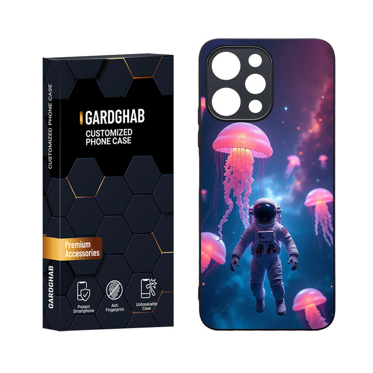 کاور گارد قاب مدل دورژله ای کهکشان مناسب برای گوشی موبایل شیائومی Redmi 12 4G / 5G