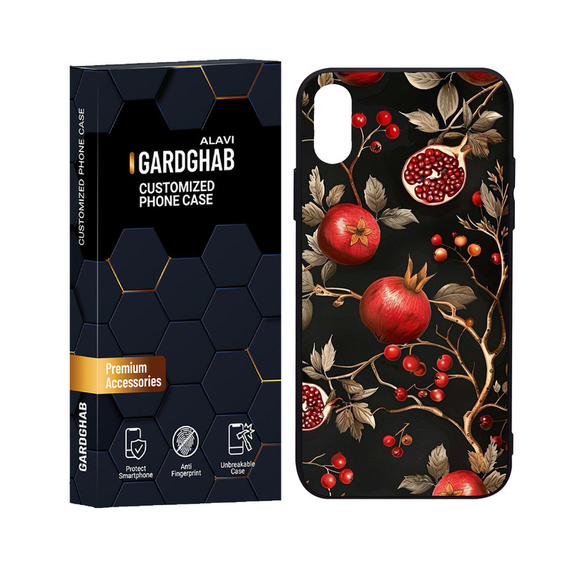 کاور گارد قاب علوی مدل دورژله ای پشت گلس هنری مناسب برای گوشی موبایل اپل iPhone X / XS