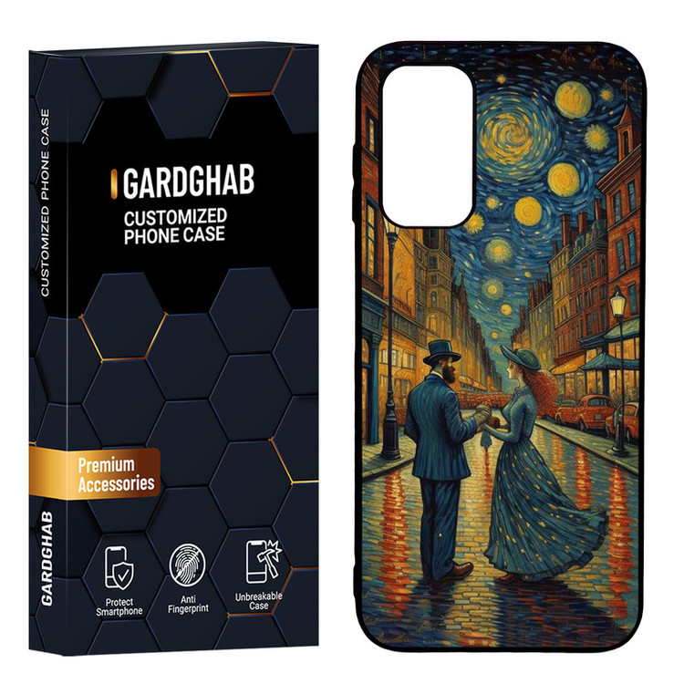کاور گارد قاب مدل پشت گلس هنری مناسب برای گوشی موبایل سامسونگ Galaxy A14