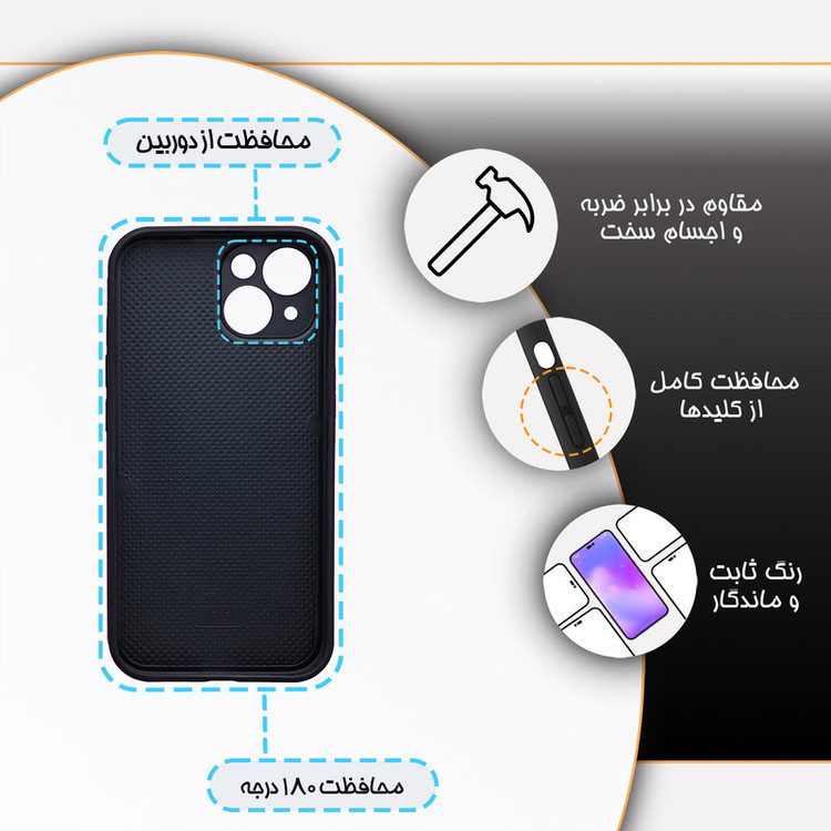 کاور گارد قاب مدل گل مناسب برای گوشی موبایل اپل iPhone 15