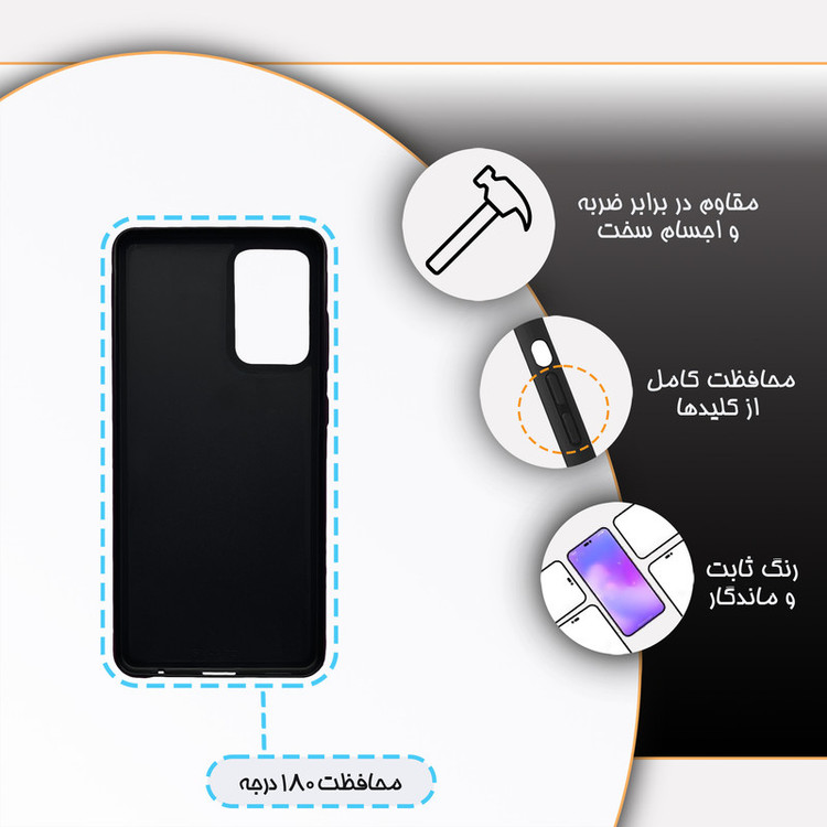 کاور گارد قاب مدل دور ژله ای ساده مناسب برای گوشی موبایل سامسونگ Galaxy A72