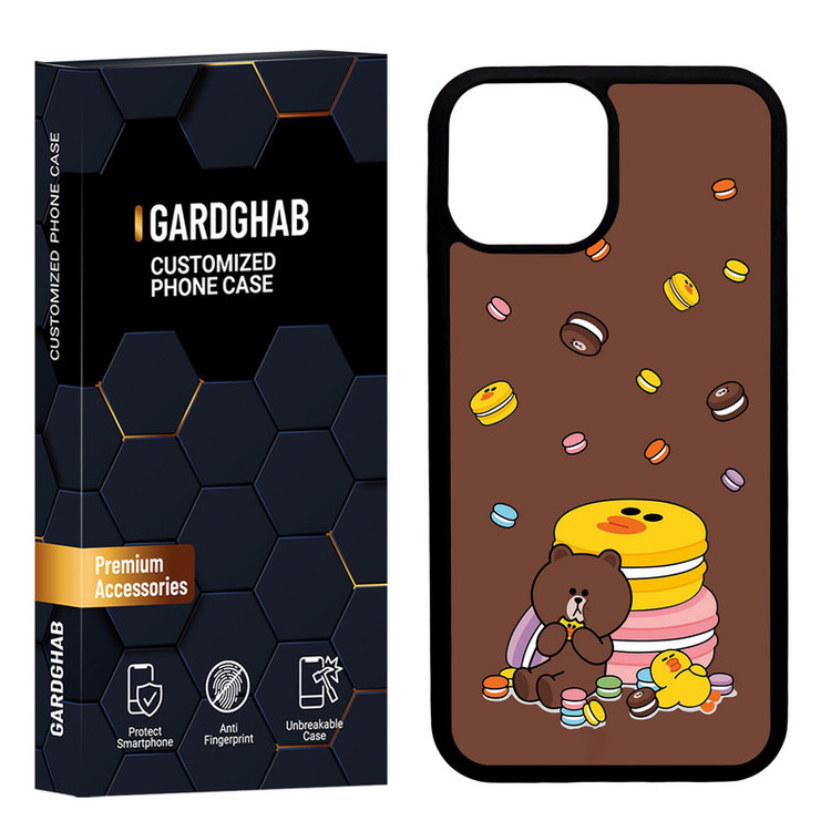 کاور گارد قاب مدل دورژله ای پشت گلس فانتزی مناسب برای گوشی موبایل اپل iPhone 13 Mini