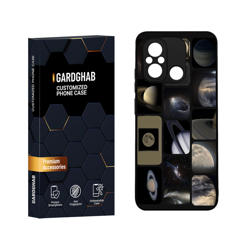 کاور گارد قاب مدل دورژله ای کهکشان مناسب برای گوشی موبایل شیائومی Poco C55 / Redmi 12c