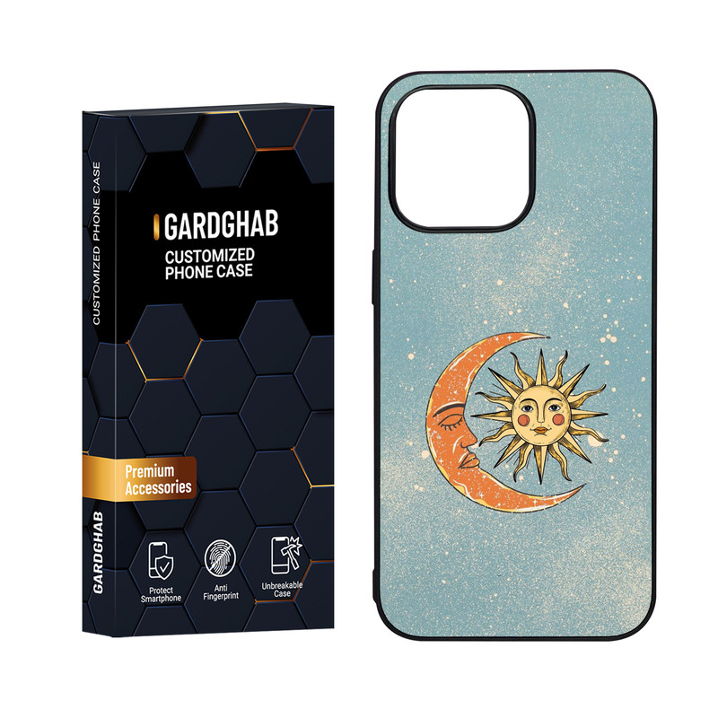 کاور گارد قاب مدل دور ژله ای پشت گلس هنری مناسب برای گوشی موبایل اپل iPhone 15 Pro Max