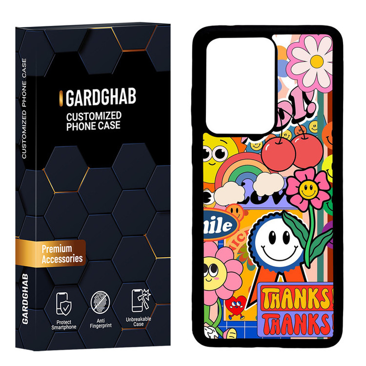 کاور گارد قاب مدل دور ژله ای پشت گلس فانتزی مناسب برای گوشی موبایل سامسونگ Galaxy S20 Ultra
