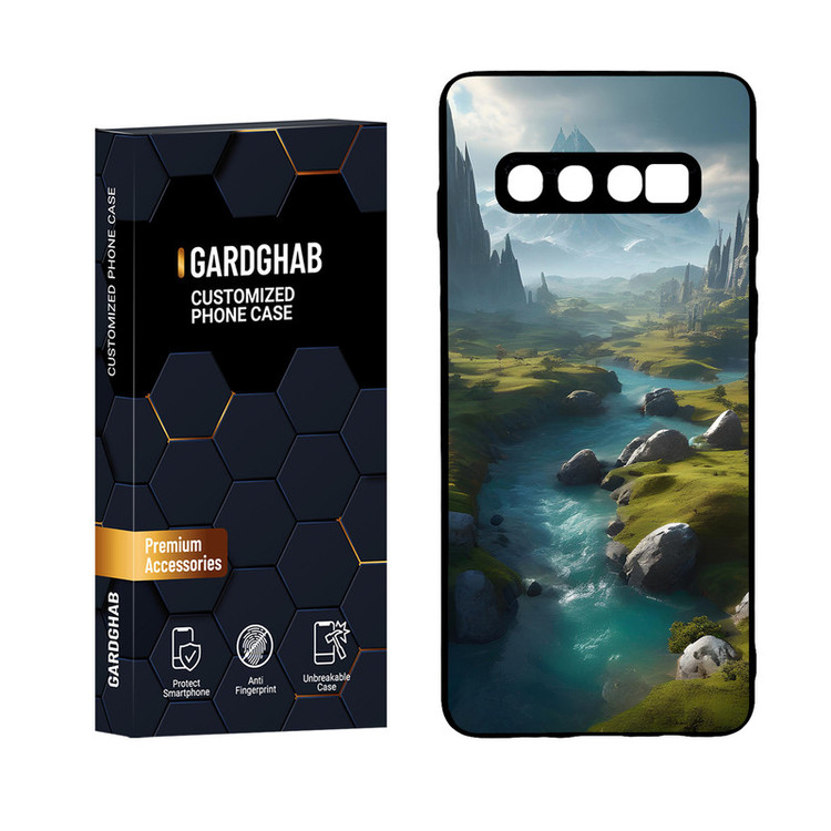 کاور گارد قاب مدل پشت گلس هنری مناسب برای گوشی موبایل سامسونگ Galaxy S10