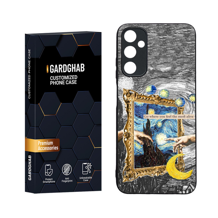 کاور گارد قاب مدل دورژله ای پشت گلس هنری مناسب برای گوشی موبایل سامسونگ Galaxy A05s