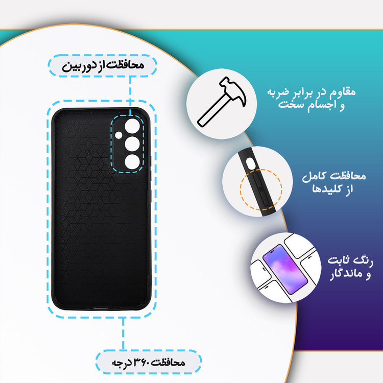 کاور گارد قاب علوی مدل Glass مناسب برای گوشی موبایل سامسونگ Galaxy A34