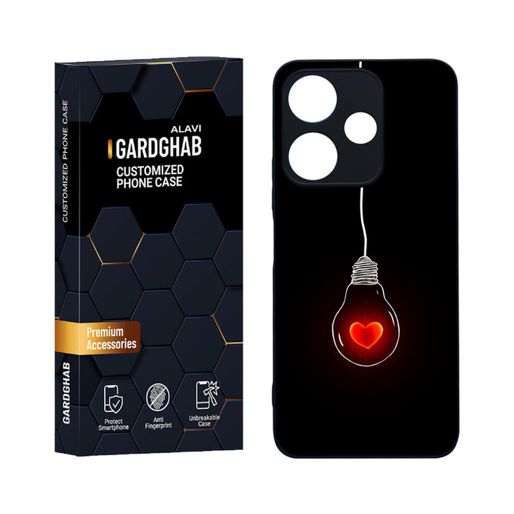 کاور گارد قاب علوی مدل دورژله ای عاشقانه مناسب برای گوشی موبایل شیائومی Poco M6 4G