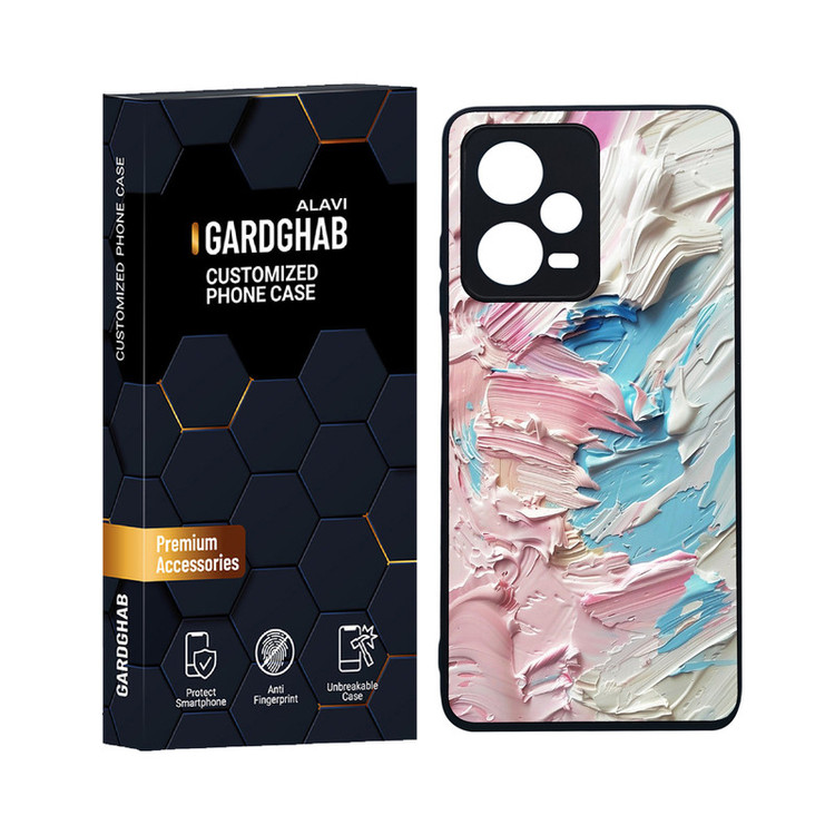 کاور گارد قاب علوی مدل دورژله ای هنری مناسب برای گوشی موبایل شیائومی Redmi Note 12 Pro 5G