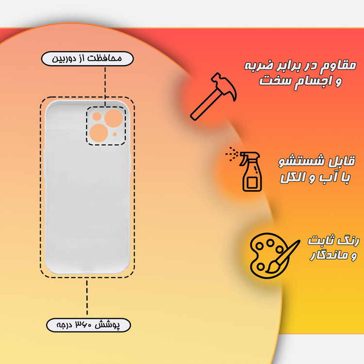 کاور قاب موبایل علوی مدل HML مناسب برای گوشی موبایل اپل iPhone 15