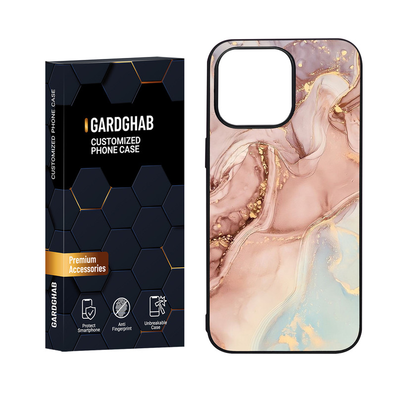 کاور گارد قاب مدل دور ژله ای پشت گلس ساده مناسب برای گوشی موبایل اپل iPhone 15 Pro Max