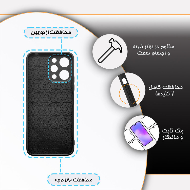 کاور گارد قاب مدل دورژله ای ورزشی مناسب برای گوشی موبایل شیائومی Redmi 12 4G / 12 5G