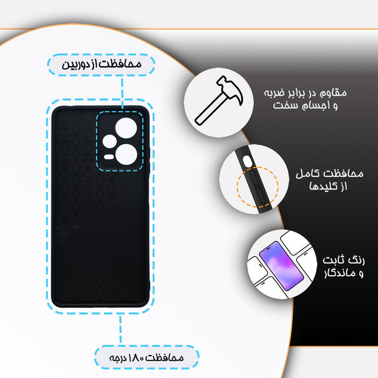 کاور گارد قاب مدل پسرانه مناسب برای گوشی موبایل شیائومی Redmi Note 12 Pro 5G