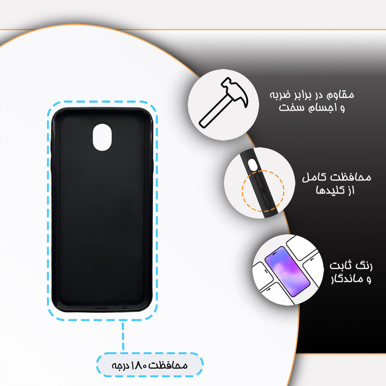 کاور گارد قاب مدل دور ژله ای فانتزی مناسب برای گوشی موبایل سامسونگ Galaxy J7 Pro