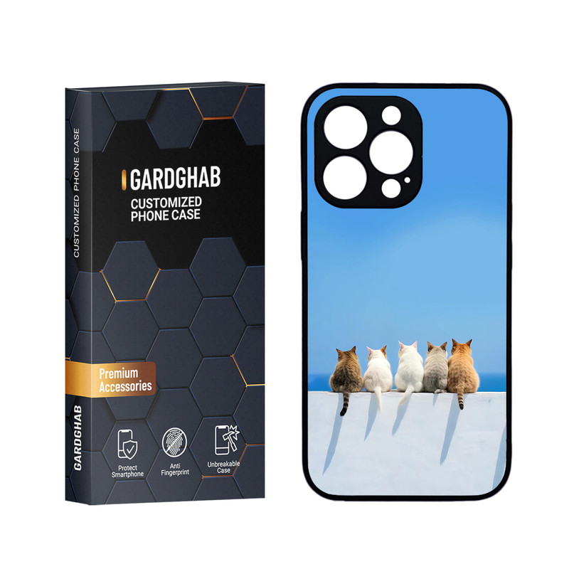 کاور گارد قاب مدل دورژله ای پشت گلس هنری مناسب برای گوشی موبایل اپل iPhone 13 Pro