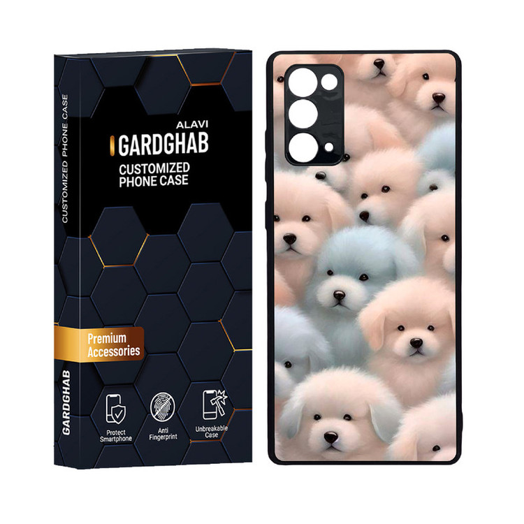کاور گارد قاب علوی مدل دور ژله ای پشت گلس فانتزی مناسب برای گوشی موبایل سامسونگ Galaxy Note 20