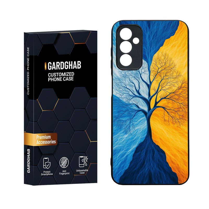کاور گارد قاب مدل دورژله ای پشت گلس هنری مناسب برای گوشی موبایل سامسونگ Galaxy M13 4G