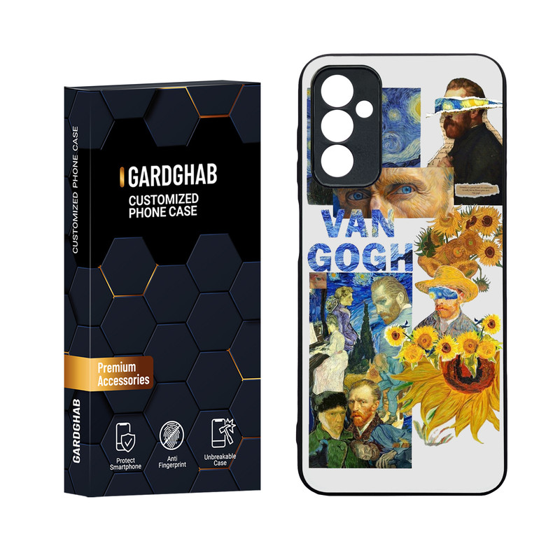کاور گارد قاب مدل دورژله ای پشت گلس هنری مناسب برای گوشی موبایل سامسونگ Galaxy M13 4G