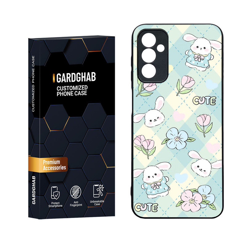 کاور گارد قاب مدل دورژله ای پشت گلس فانتزی مناسب برای گوشی موبایل سامسونگ Galaxy M13 4G