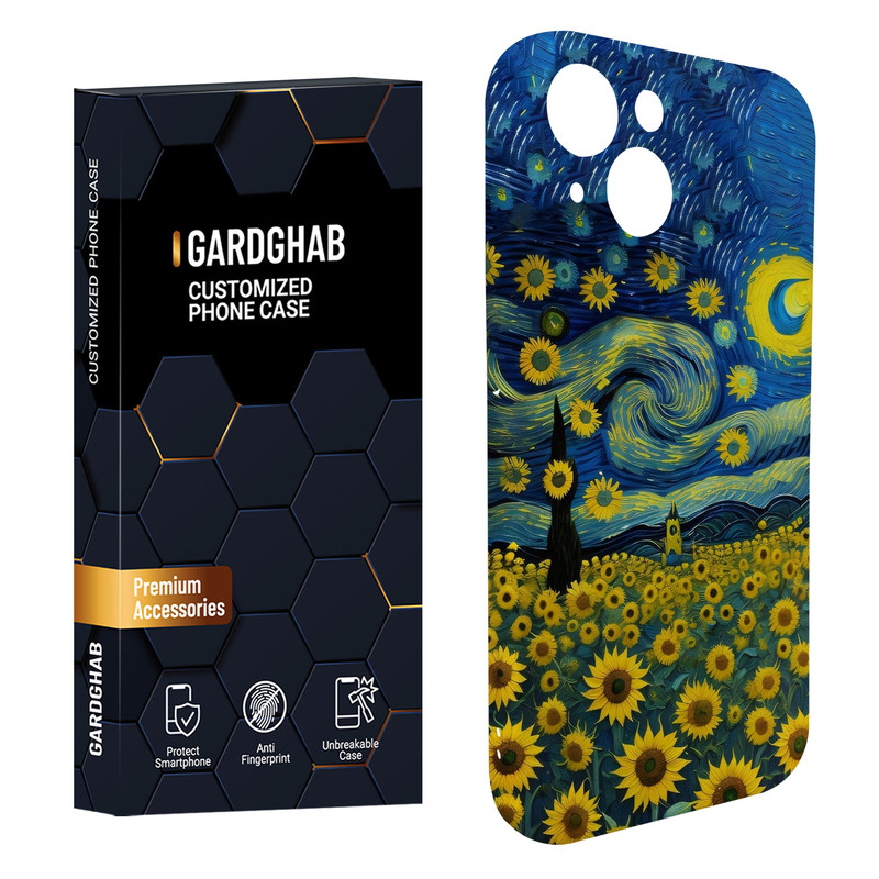 کاور گاردقاب مدل هنری مناسب برای گوشی موبایل اپل iPhone15 plus