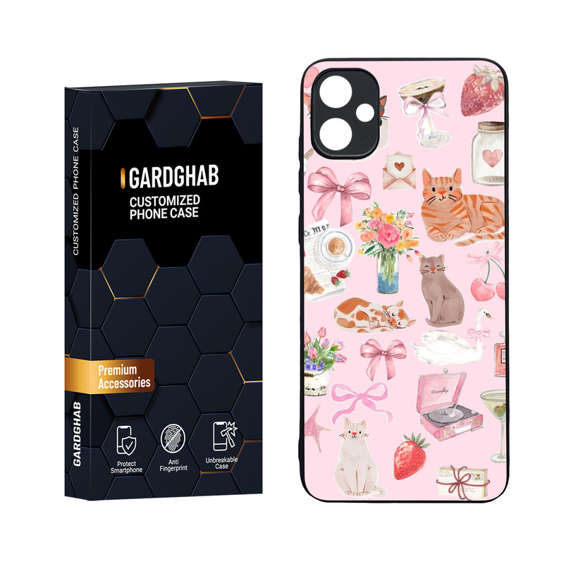 کاور گارد قاب مدل دورژله ای پشت گلس فانتزی مناسب برای گوشی موبایل سامسونگ Galaxy A05