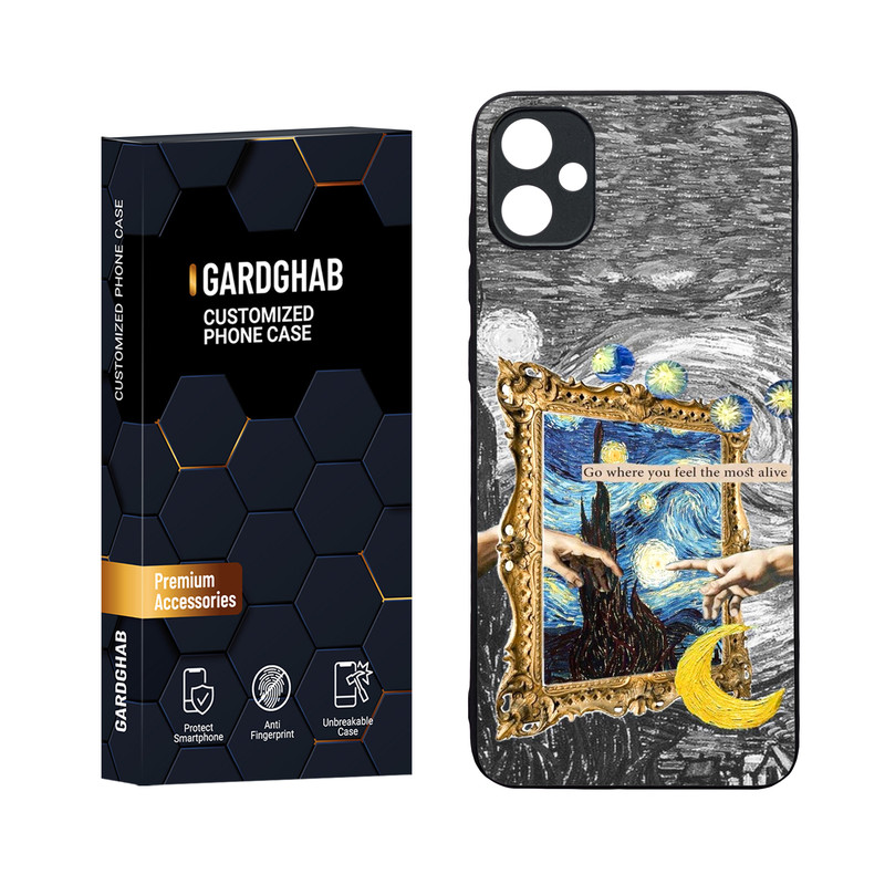 کاور گارد قاب مدل دورژله ای پشت گلس هنری مناسب برای گوشی موبایل سامسونگ Galaxy A05