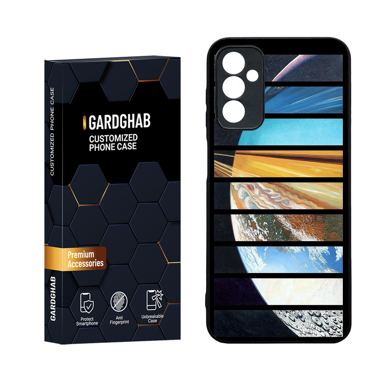 کاور گارد قاب مدل دورژله ای پشت گلس کهکشان مناسب برای گوشی موبایل سامسونگ Galaxy M13 4G