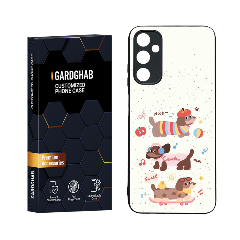 کاور گارد قاب مدل دورژله ای پشت گلس فانتزی مناسب برای گوشی موبایل سامسونگ Galaxy A05s