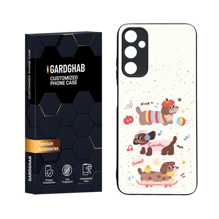 کاور گارد قاب مدل دورژله ای پشت گلس فانتزی مناسب برای گوشی موبایل سامسونگ Galaxy A05s