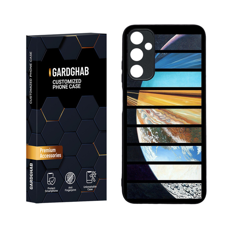 کاور گارد قاب مدل دورژله ای پشت گلس کهکشان مناسب برای گوشی موبایل سامسونگ Galaxy A05s