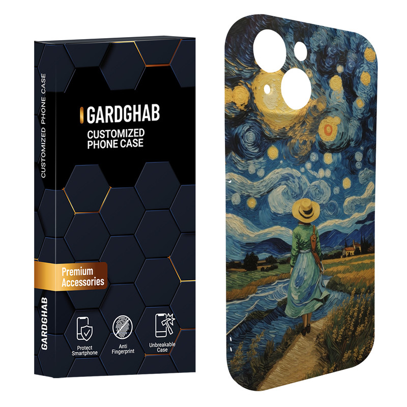 کاور گاردقاب مدل هنری مناسب برای گوشی موبایل اپل iPhone15 plus