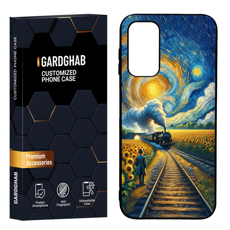 کاور گارد قاب مدل پشت گلس هنری مناسب برای گوشی موبایل سامسونگ Galaxy A14