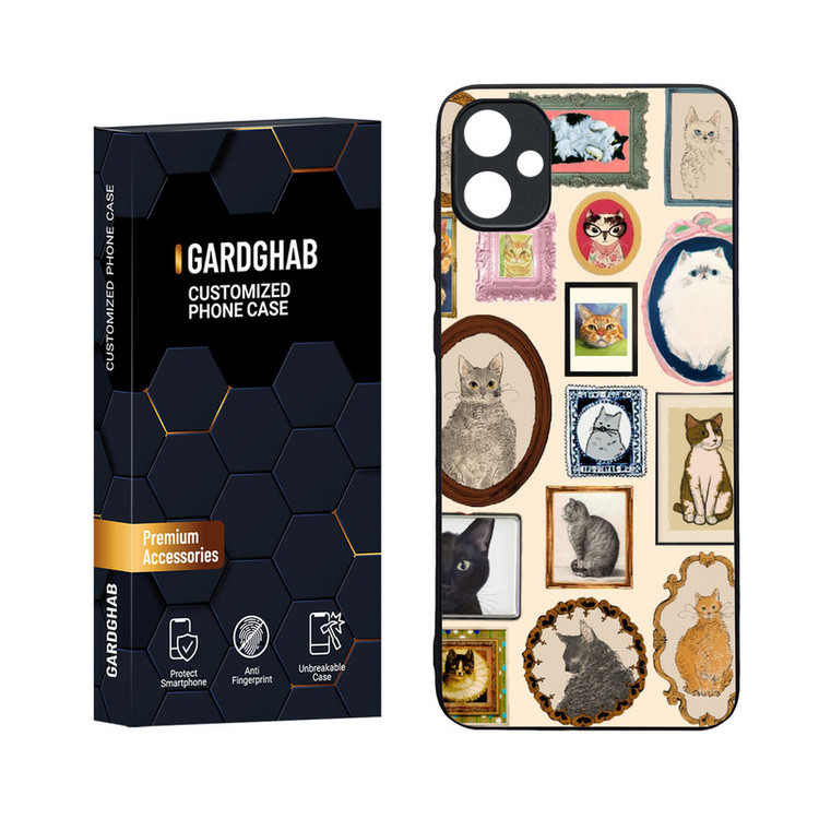 کاور گارد قاب مدل دورژله ای پشت گلس فانتزی مناسب برای گوشی موبایل سامسونگ Galaxy A05