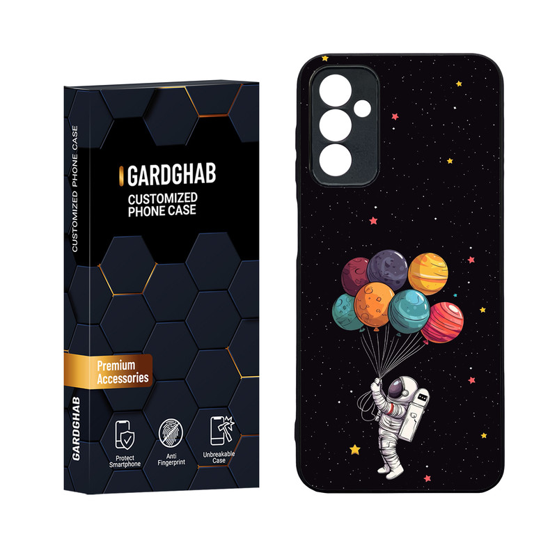 کاور گارد قاب مدل دورژله ای پشت گلس کهکشان مناسب برای گوشی موبایل سامسونگ Galaxy M13 4G