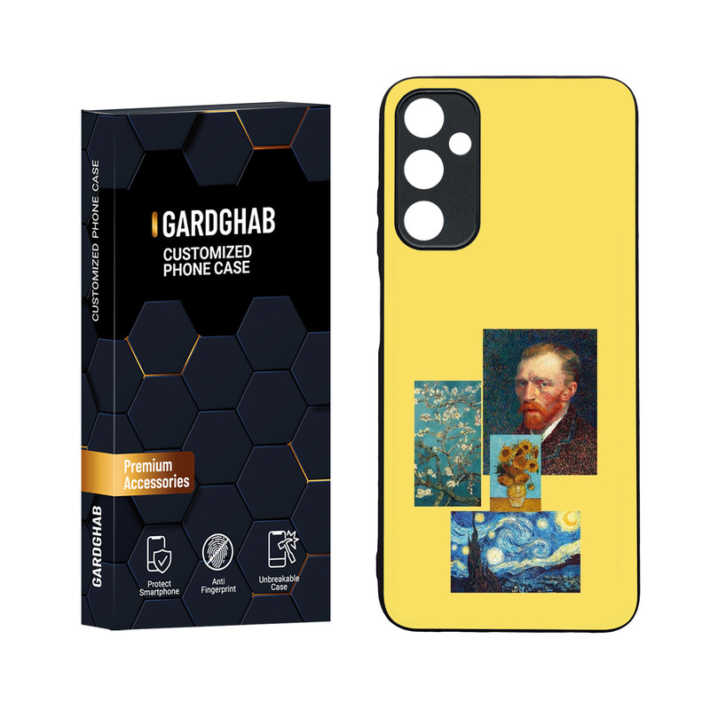 کاور گارد قاب مدل دورژله ای پشت گلس هنری مناسب برای گوشی موبایل سامسونگ Galaxy A05s