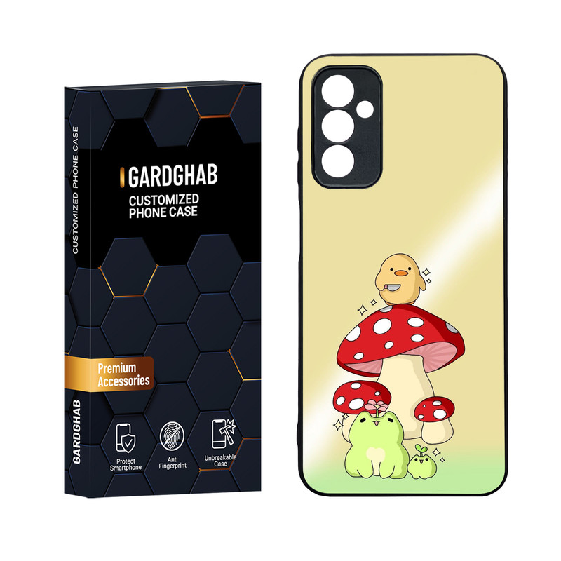 کاور گارد قاب مدل دورژله ای پشت گلس فانتزی مناسب برای گوشی موبایل سامسونگ Galaxy M13 4G