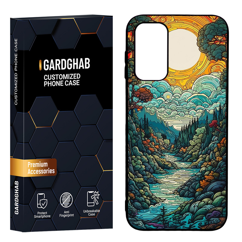 کاور گارد قاب مدل دور ژله ای هنری مناسب برای گوشی موبایل سامسونگ Galaxy A14