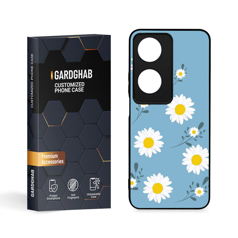 کاور گارد قاب مدل طرح گل مناسب برای گوشی موبایل آنر X7B