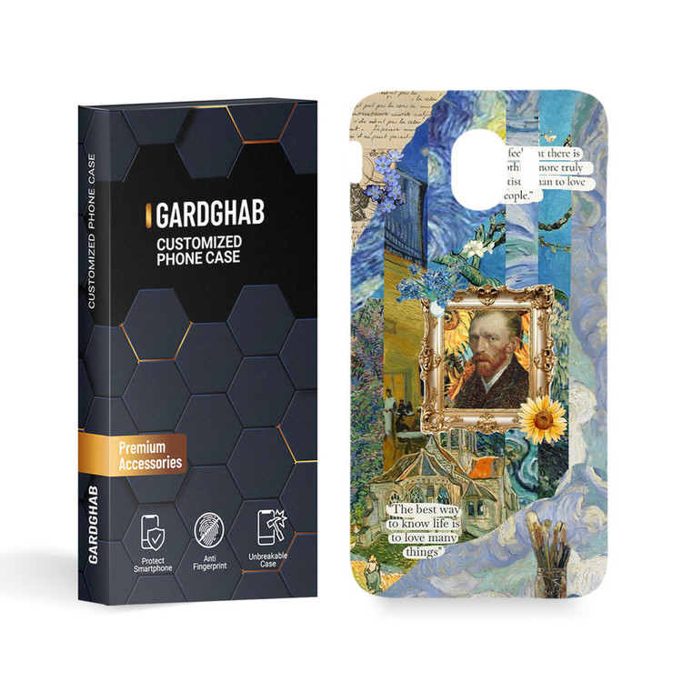 کاور گارد قاب مدل هنری مناسب برای گوشی موبایل سامسونگ Galaxy J4 2018