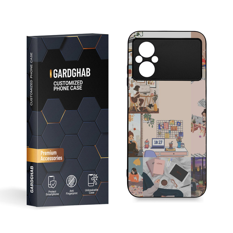 کاور گارد قاب مدل دخترانه مناسب برای گوشی موبایل شیائومی Poco M4 5G / Poco M5 4G