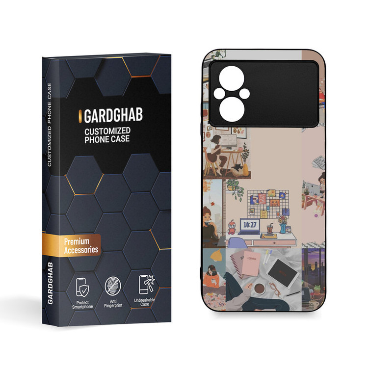 کاور گارد قاب مدل دخترانه مناسب برای گوشی موبایل شیائومی Poco M4 5G / Poco M5 4G