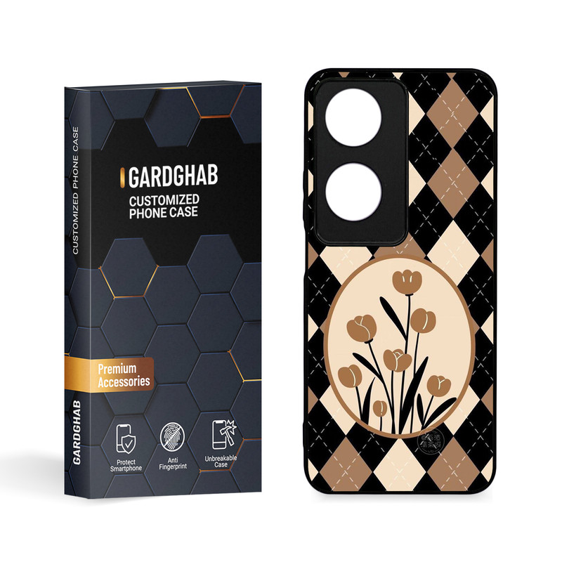 کاور گارد قاب مدل طرح گل مناسب برای گوشی موبایل آنر X7B