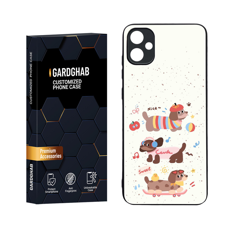 کاور گارد قاب مدل دورژله ای پشت گلس فانتزی مناسب برای گوشی موبایل سامسونگ Galaxy A05