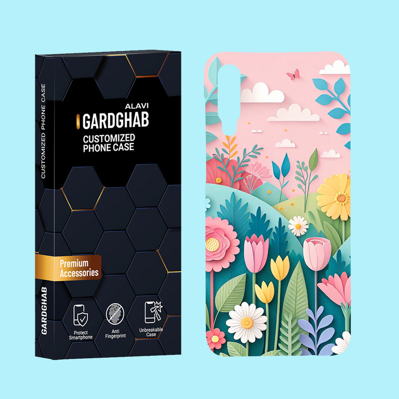کاور گارد قاب علوی مدل گل مناسب برای گوشی موبایل سامسونگ Galaxy A50 / A50s / A30s