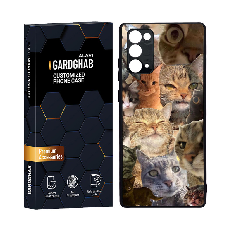 کاور گارد قاب علوی مدل دور ژله ای پشت گلس حیوانات مناسب برای گوشی موبایل سامسونگ  Galaxy Note 20
